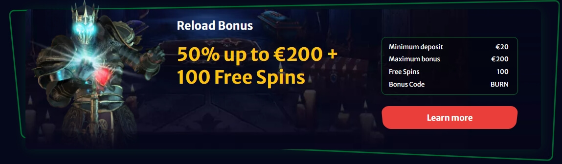 HellSpin Casino Reload Bonuses