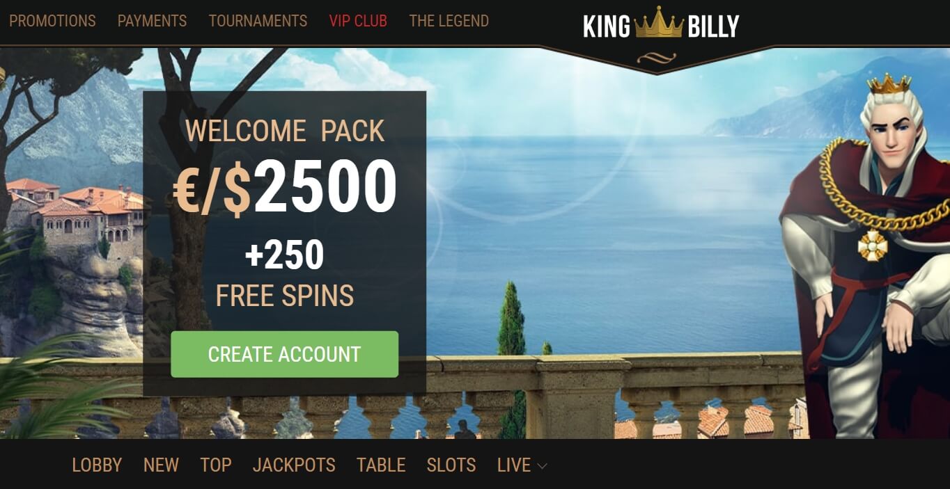 KingBilly Casino Screenshot