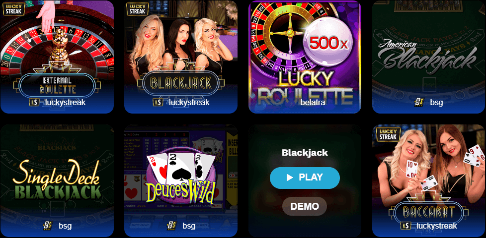 Live Games Selection At LevelUp Casino